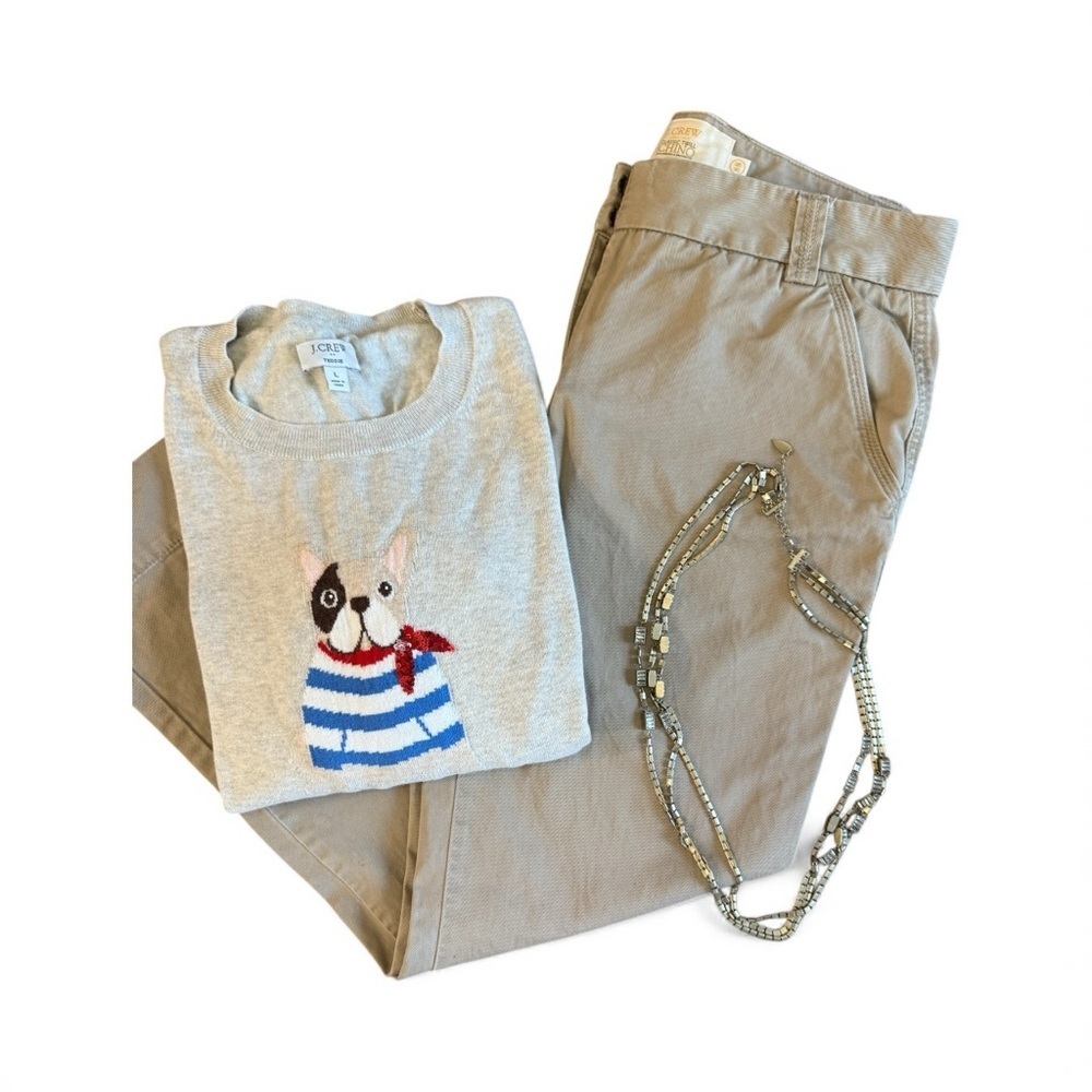 J Crew Wide Leg Classic Twill Chino